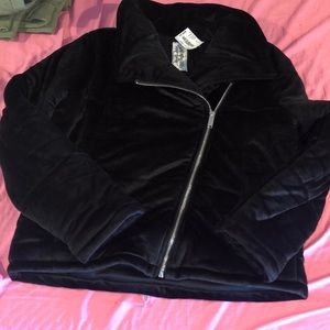 Sadie and Sage NWT black puffer velveteen jacket